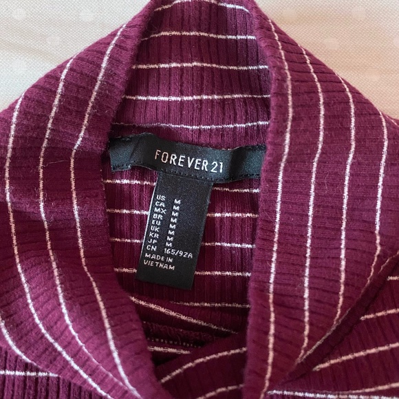 Forever 21 Bodycon Long Sleeve Striped Dress - Picture 6 of 6